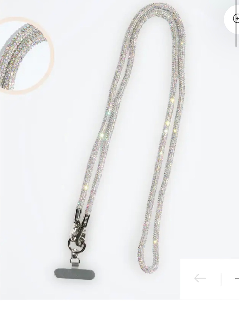 Rhinestone Crossbody with Gold Detailing Cell Phone Crossbody Strap-NEW - Picture 4 of 4
